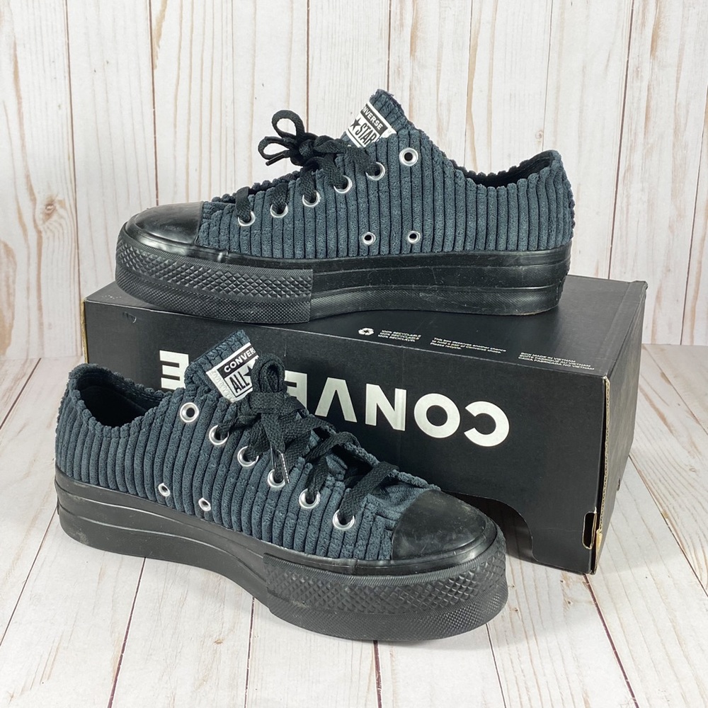 PLATFORM CONVERSE CTAS LIFT OX Black Size 8.5.